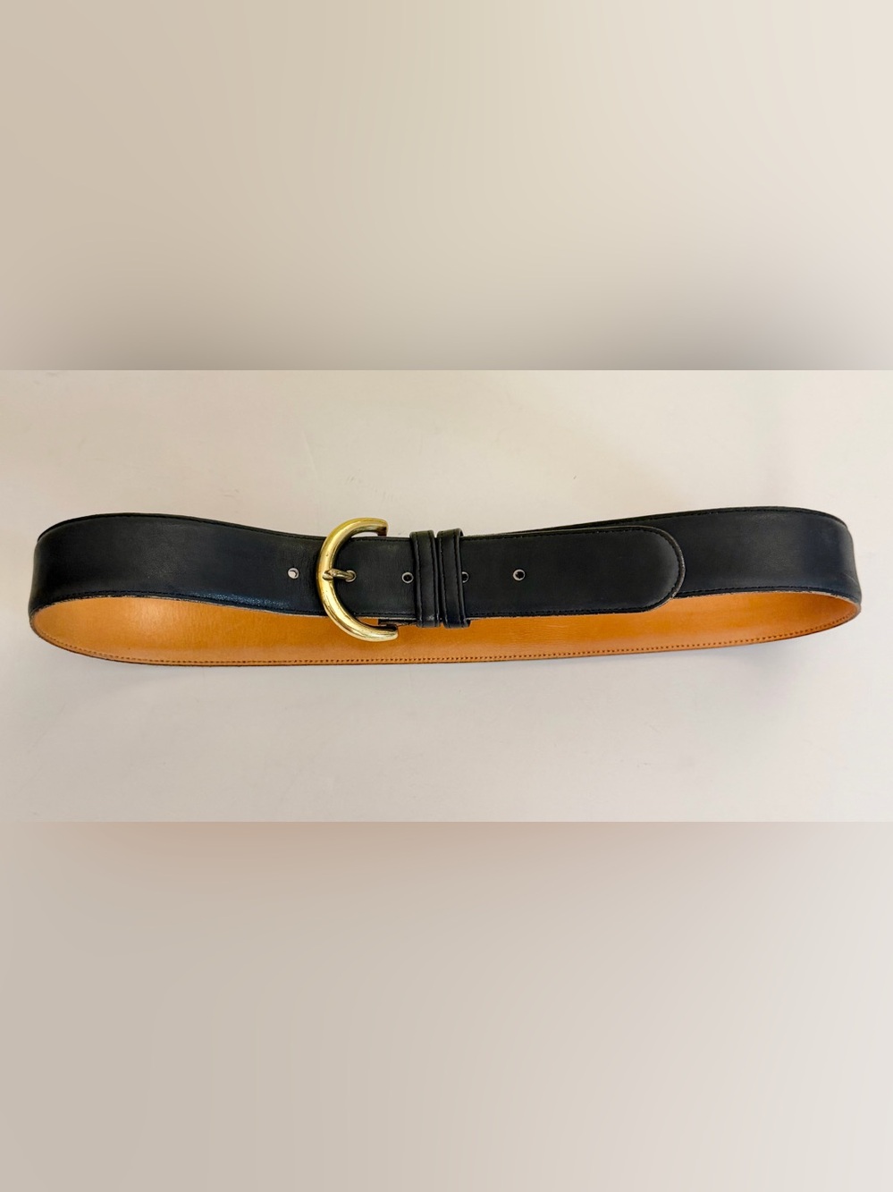 Vintage Coach Navy Blue Cowhide Leather belt (30โ-34โ)